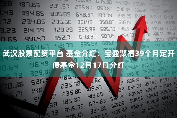 武汉股票配资平台 基金分红：宝盈聚福39个月定开债基金12月17日分红