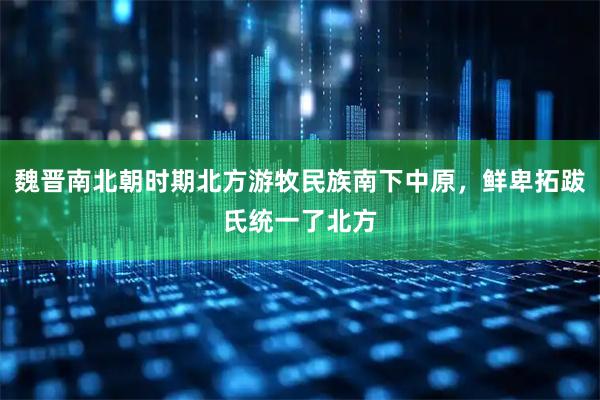 魏晋南北朝时期北方游牧民族南下中原，鲜卑拓跋氏统一了北方