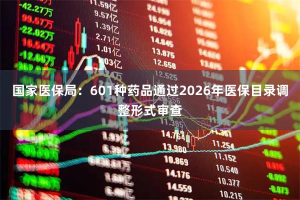 国家医保局：601种药品通过2026年医保目录调整形式审查